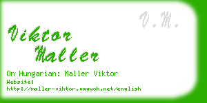 viktor maller business card